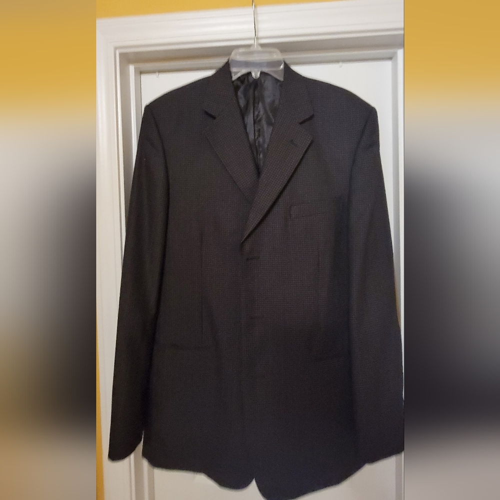 FANELLI  Blazer houndstooth blue/blazer size 44L